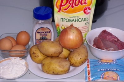 Картофельная запеканка с мясом в мультиварке