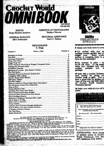 CW Omnibook Winter 1982 2 Index