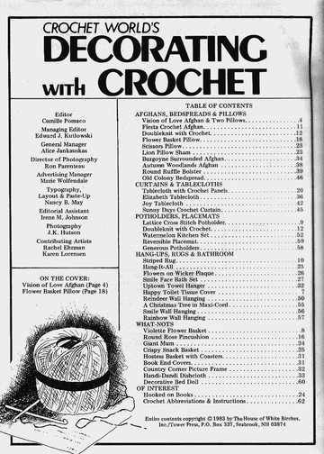Crochet World Decorating with Crochet 1983 2 NO 3