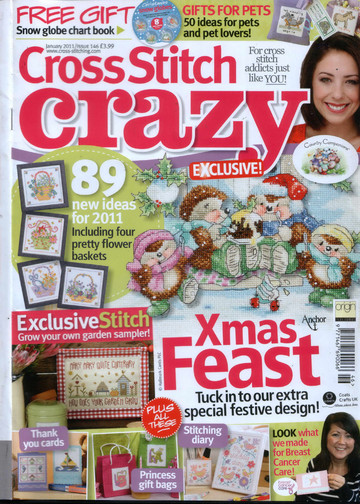 Cross Stitch Crazy 146 январь 2011 + приложение Snow globe chart book