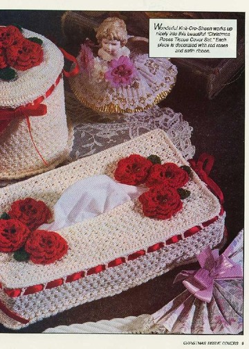 Crochet World 1990 - Christmas Tissue Covers - 05
