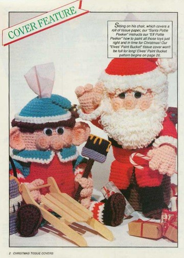 Crochet World 1990 - Christmas Tissue Covers - 03