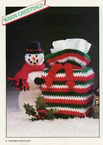 Crochet World 1990 - Christmas Tissue Covers - 06