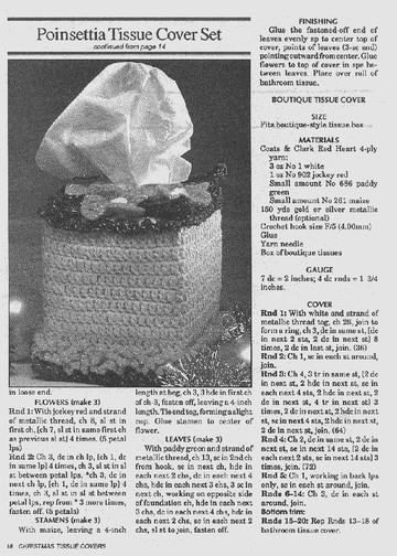 Crochet World 1990 - Christmas Tissue Covers - 07