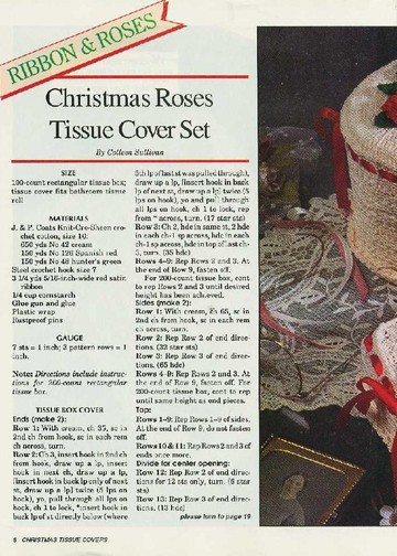 Crochet World 1990 - Christmas Tissue Covers - 04