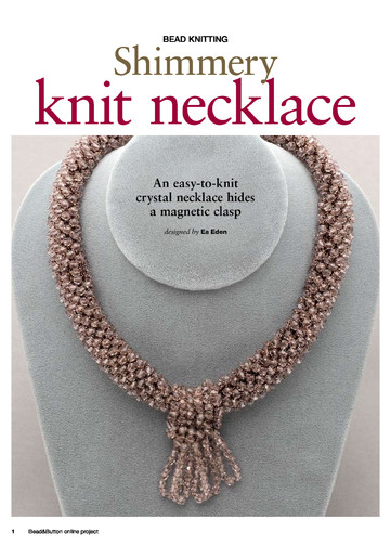 Shimmery knit necklace