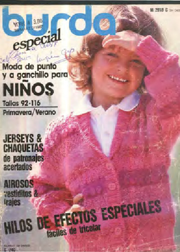 Burda special 1986 Вязание. дети