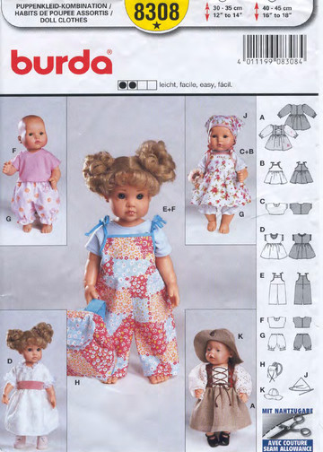 Burda для кукол 8308
