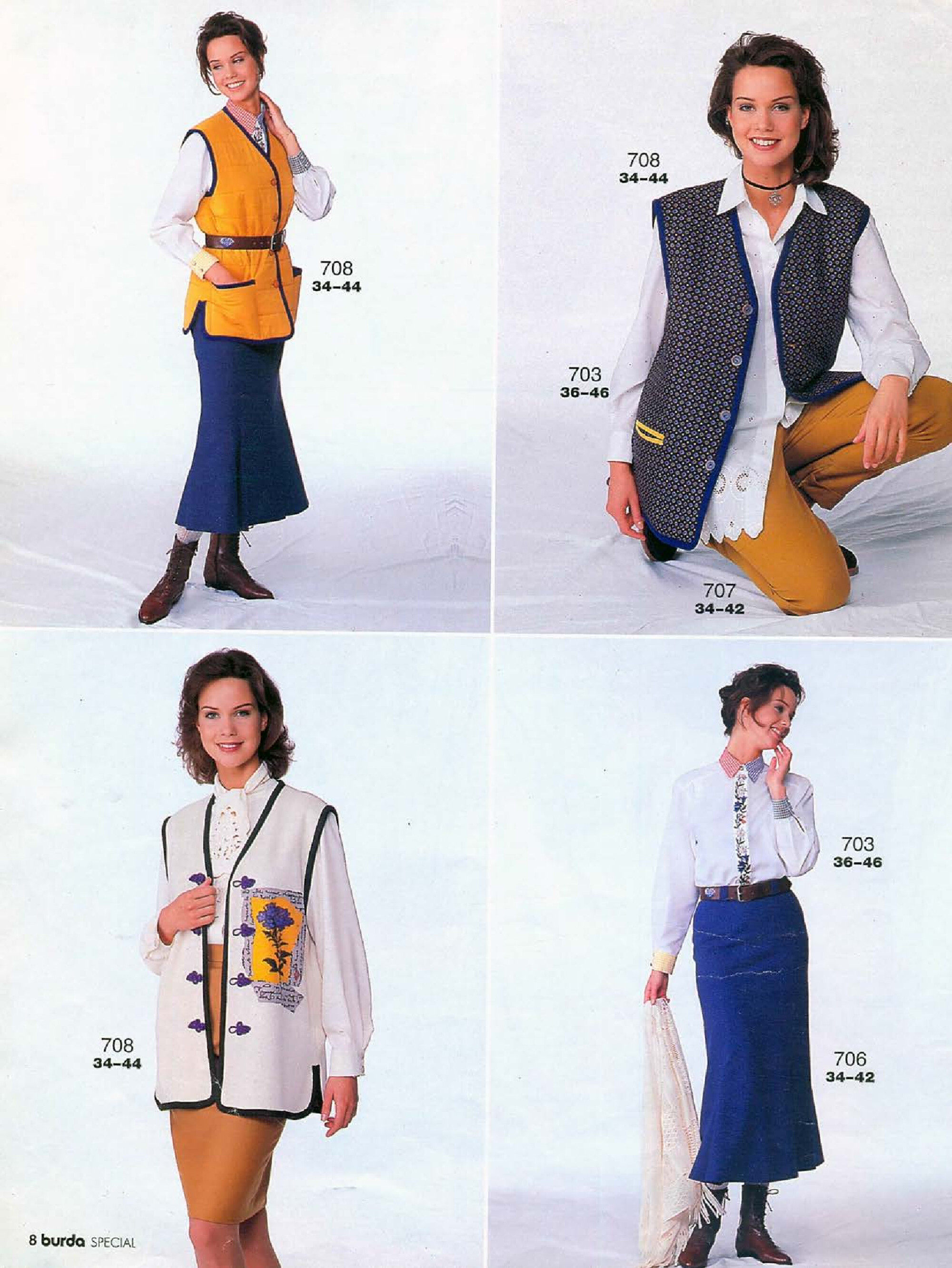 Burda блузы, юбки, брюки  1994.02-8