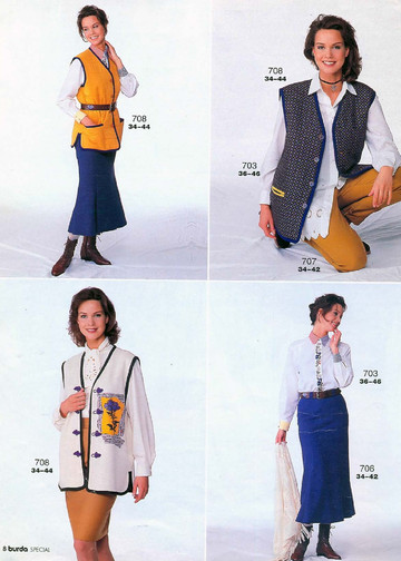 Burda блузы, юбки, брюки  1994.02-8