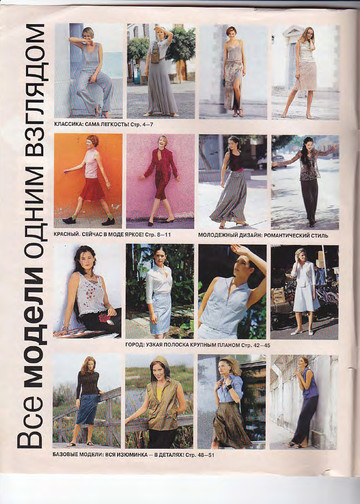 Burda блузы, юбки, брюки 2001.01-2