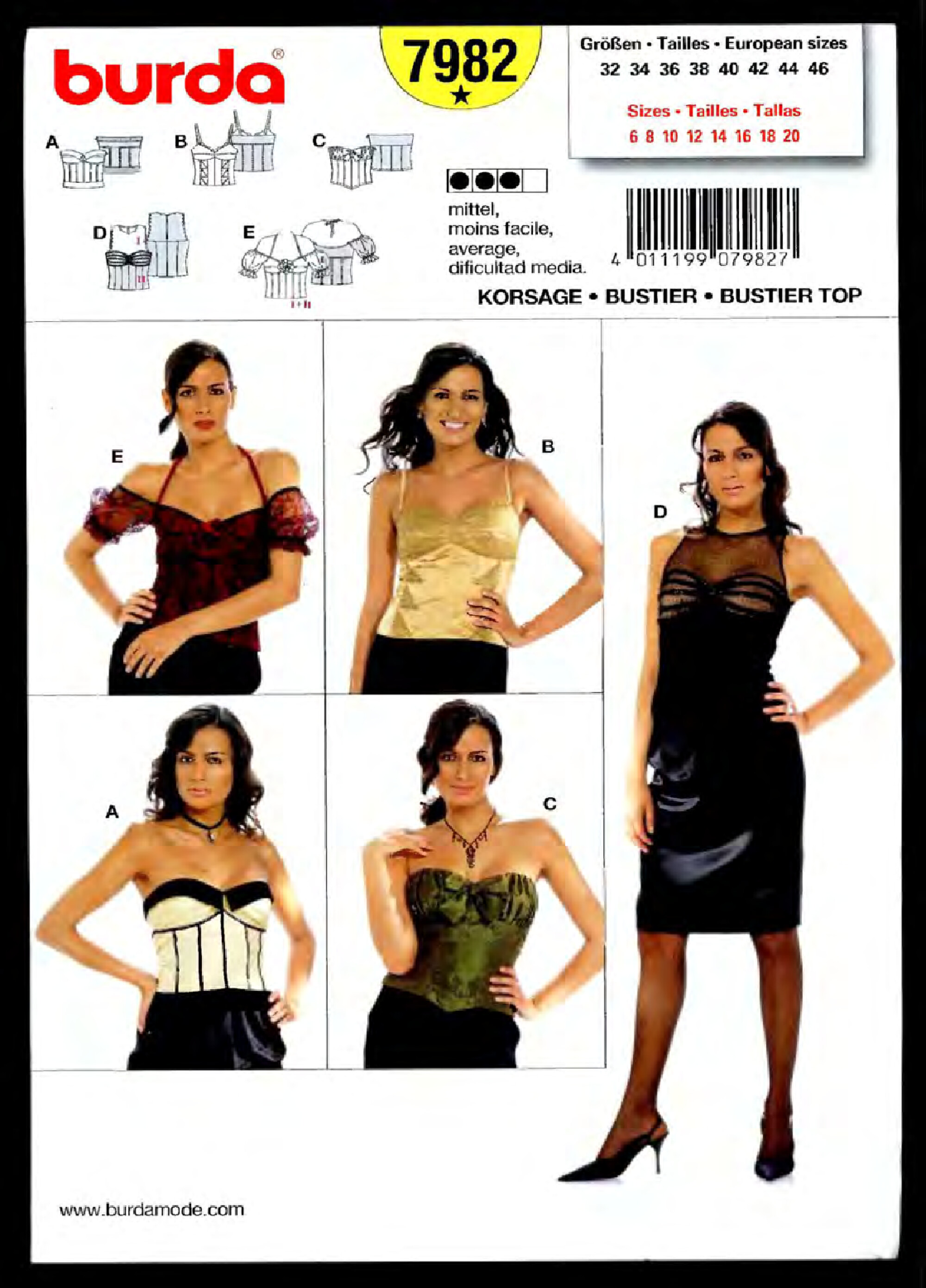 Burda корсеты (7982)-1