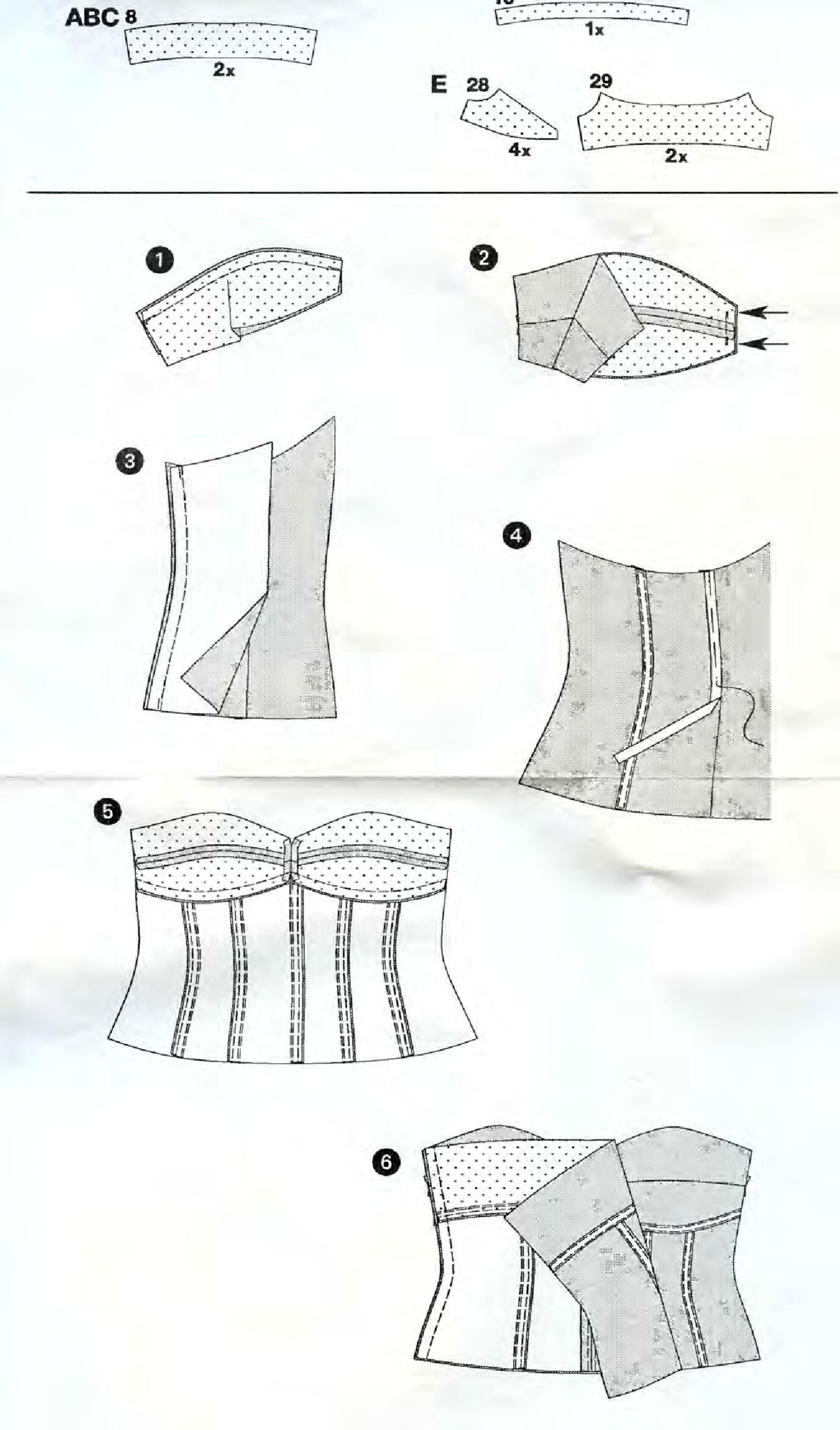 Burda корсеты (7982)-3