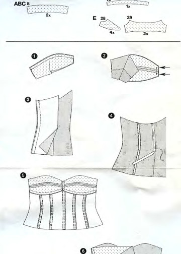 Burda корсеты (7982)-3