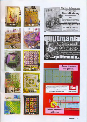 mag_франц_Burda E885_2005_Patchwork Quilt Applick-4