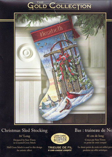 8819 Christmas Sled Stocking
