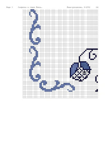 Салфетка в стиле Гжель 3