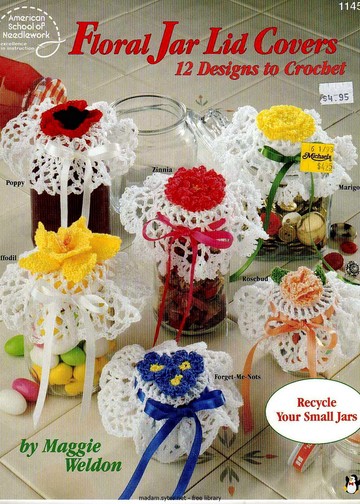 1145 Maggie Weldon - Floral Jar Lid Covers