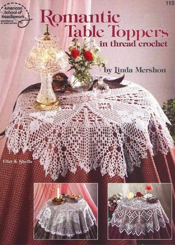 1151 Romantic Table Toppers in thread crochet