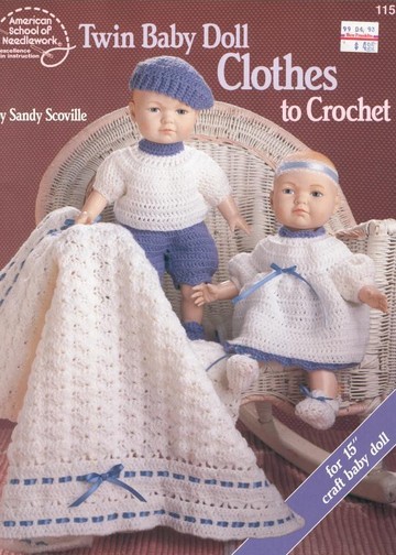 1155 Sandy Scoville - Twin Baby Doll Clothes to Crochet