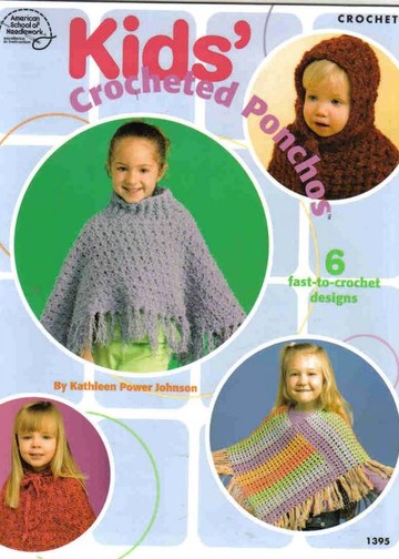 1395 Kid's Crocheted Ponchos