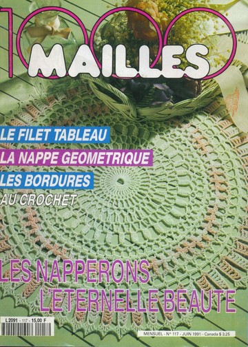 1000 Mailles № 117 06-1991 Les Napperons - L'Eternelle Beaute