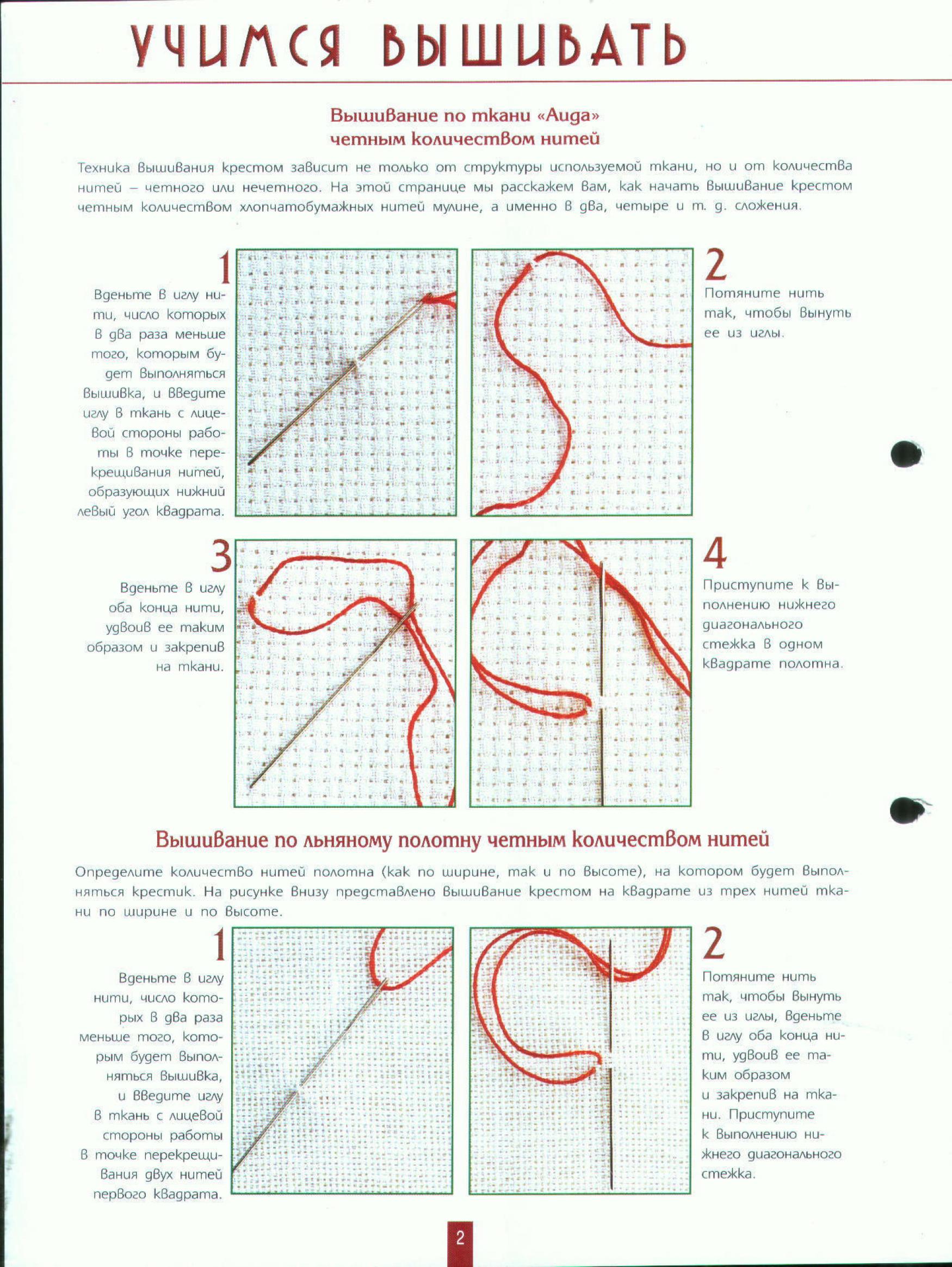 Как научиться вышивать крестиком для начинающих пошагово