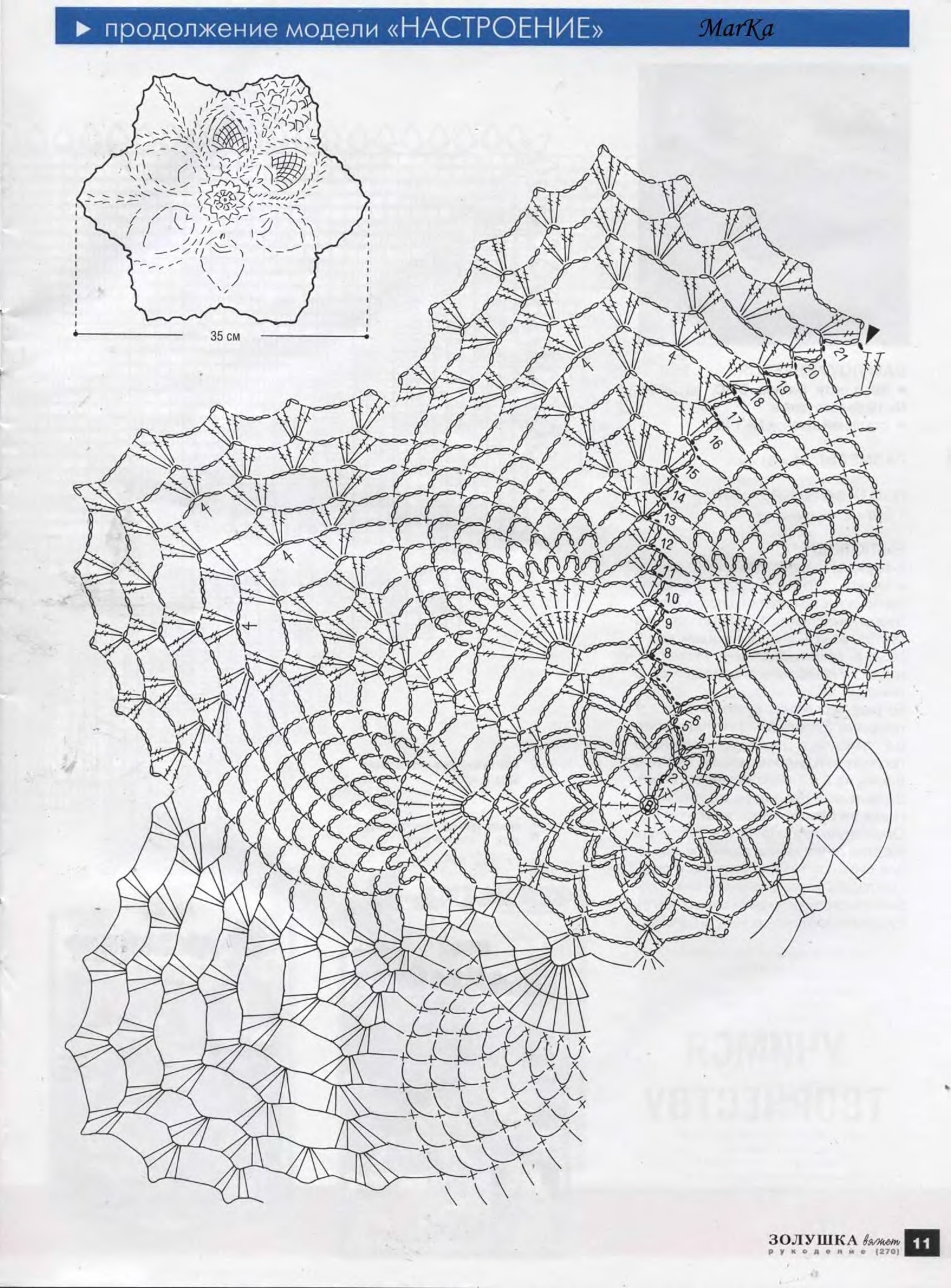 Салфетки крючком со схемами красивые оригинальные из журнала валя