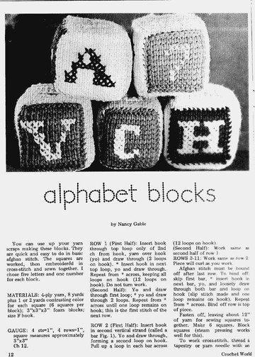 Crochet World book of toys 1980 12